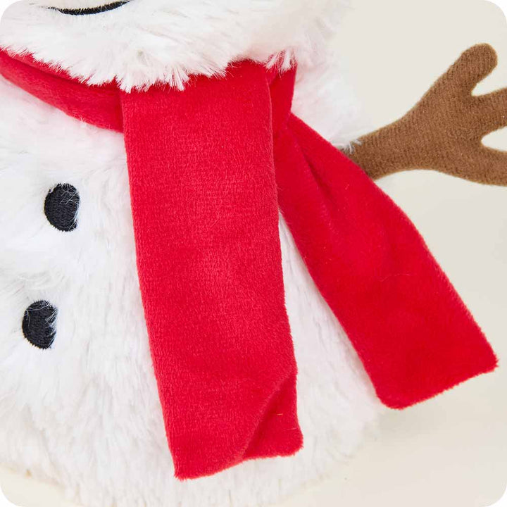 Soft Warm Weighted Red Scarf Snowman Plush Warmies